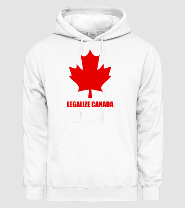 Legalize Canada model alb pe tricou