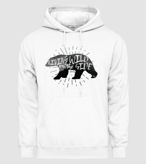Living on a wild side model alb pe tricou