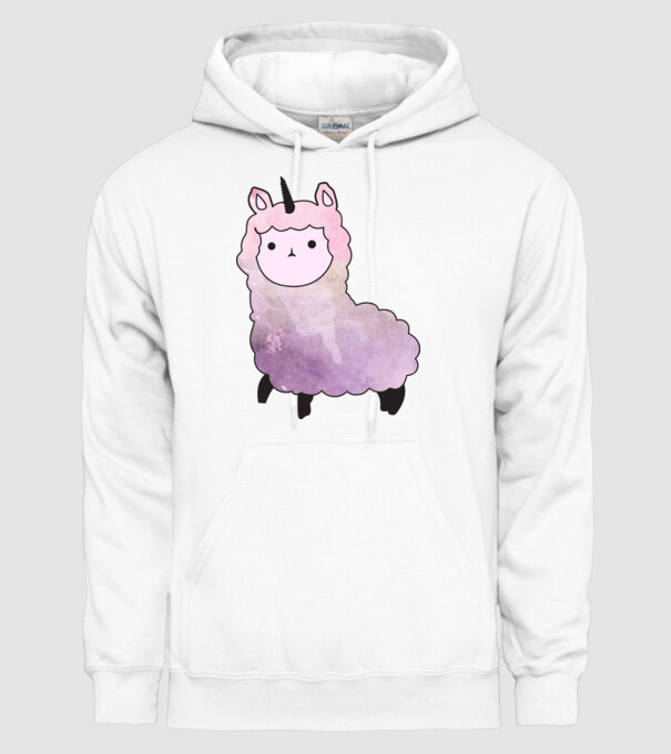 Llamacorn cutie model alb pe tricou