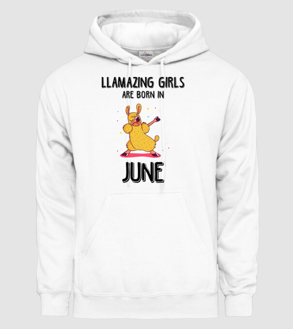 llamazing girls are born in june black model alb pe tricou