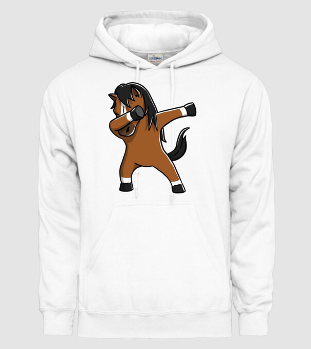 Cal DAB model alb pe tricou