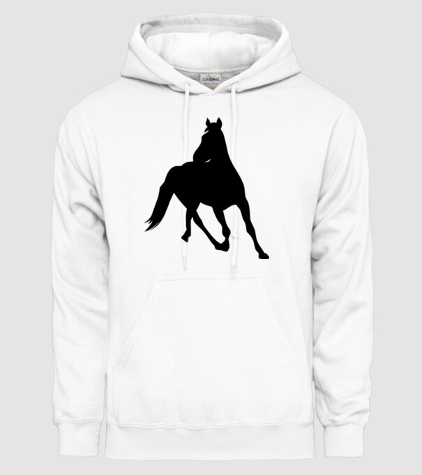 cal model alb pe tricou
