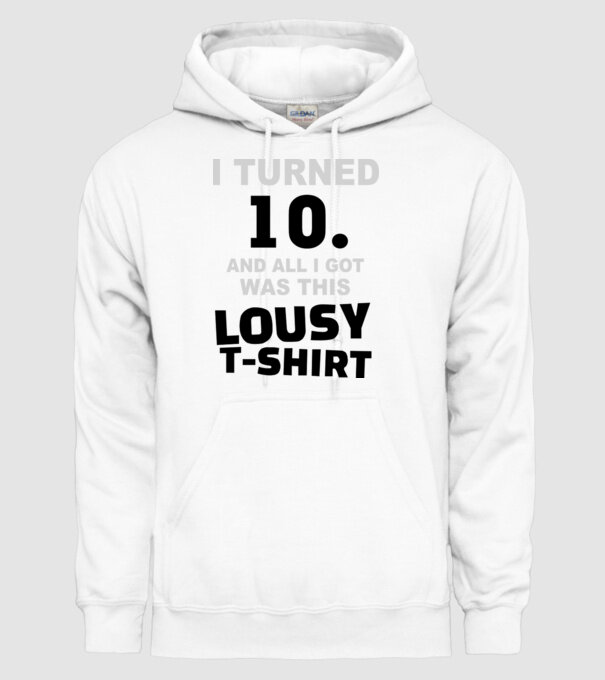 Lousy T-shirt 10 model alb pe tricou