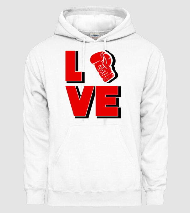 LOVE BOX model alb pe tricou