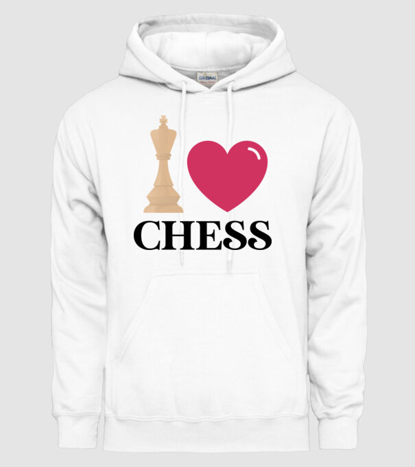 Love chess model alb pe tricou