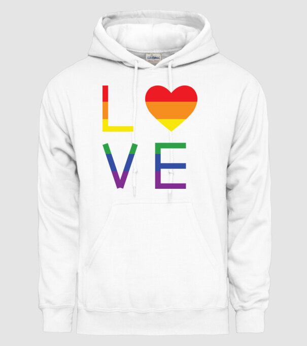 love lgbtq model alb pe tricou