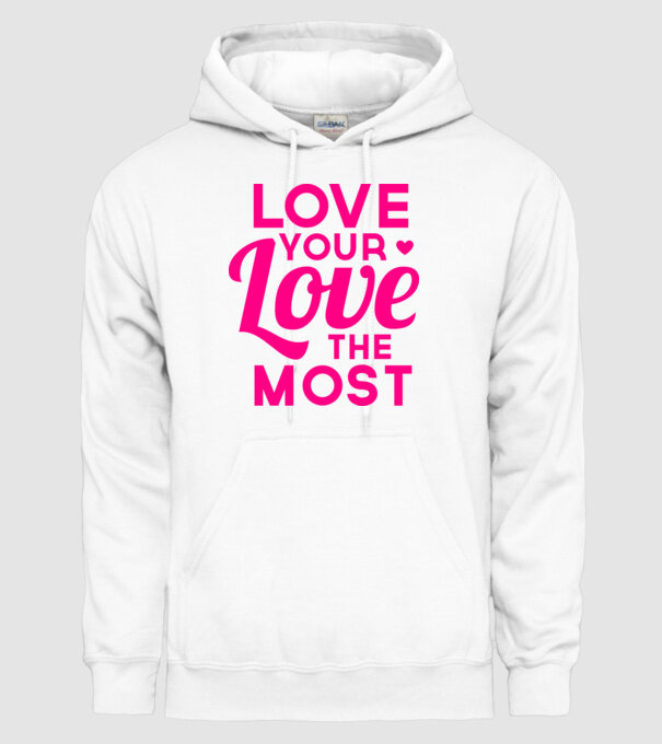 love most model alb pe tricou