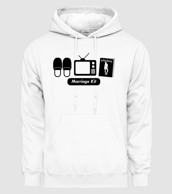 Marriage kit model alb pe tricou