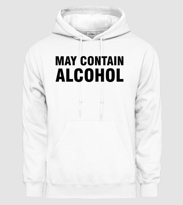 May contain alcohol model alb pe tricou