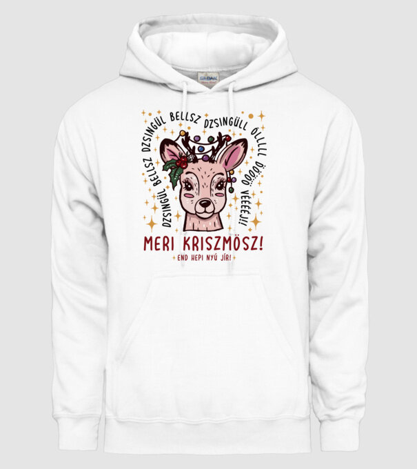 Cană dimensionată meri cristmăs djingăl bel model alb pe tricou