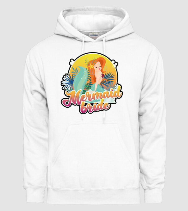 Mermaid bride hawaii model alb pe tricou