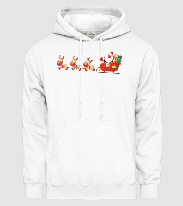 moș Nicolae model alb pe tricou