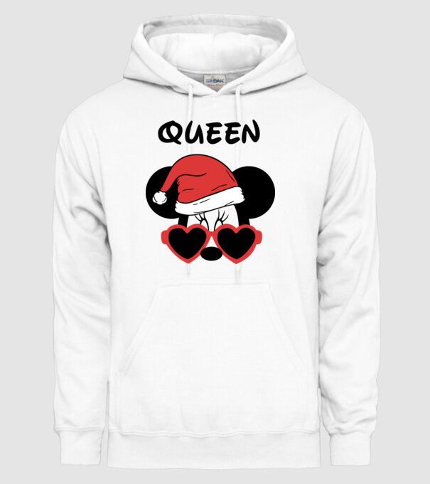 minnie santa queen model alb pe tricou