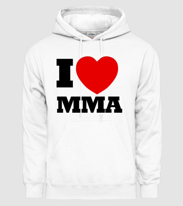 MMA LOVE model alb pe tricou