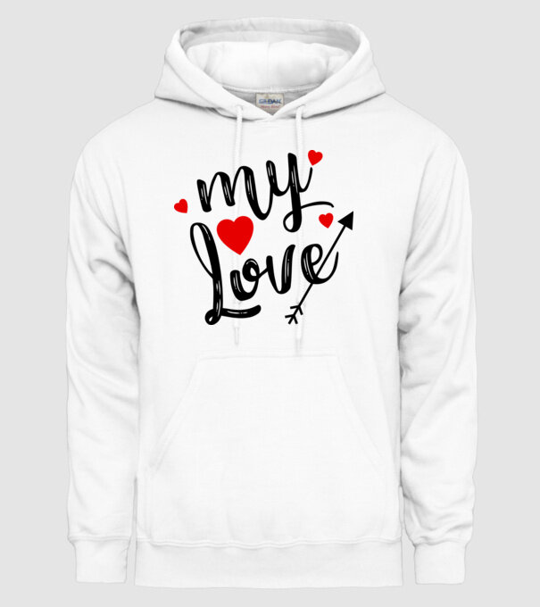 My love model alb pe tricou