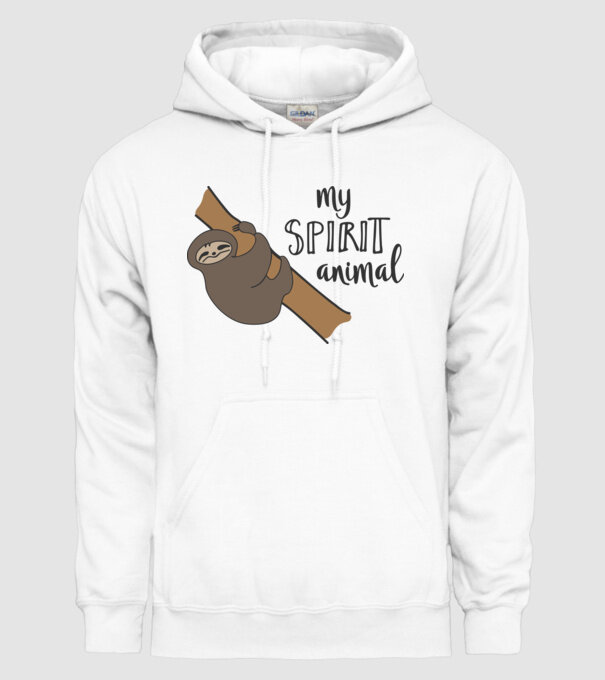 My spirit animal model alb pe tricou