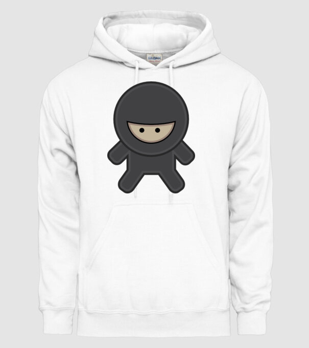 ninja model alb pe tricou