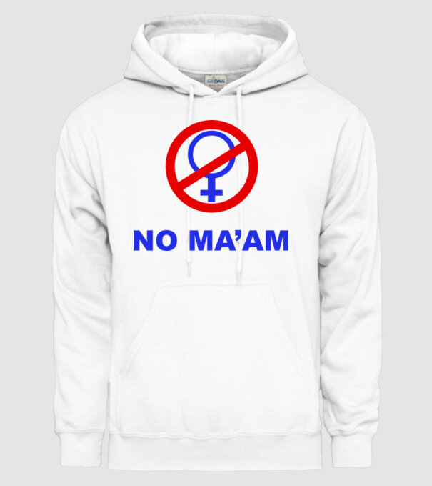 No maam eleje model alb pe tricou