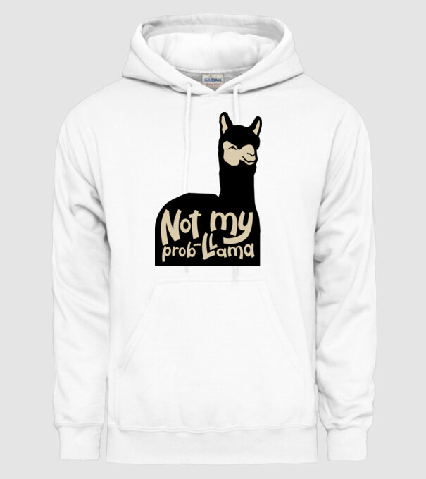 Not my problama model alb pe tricou
