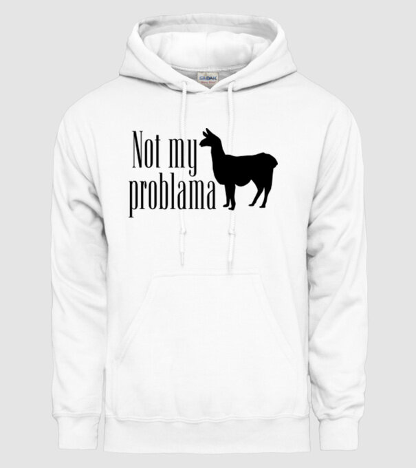 Not my problama model alb pe tricou