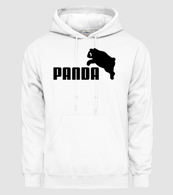PANDA model alb pe tricou
