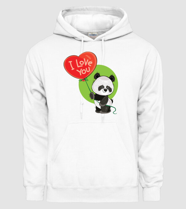 dragoste panda model alb pe tricou