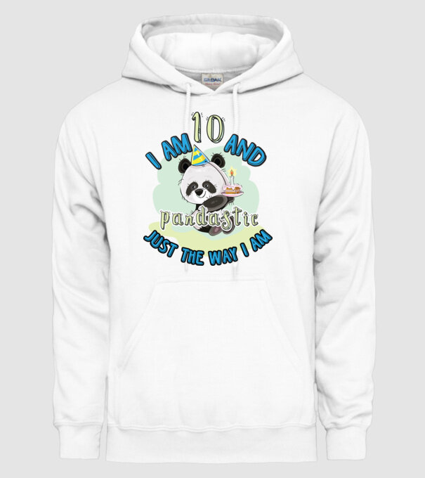 PANDASTIC 10 model alb pe tricou
