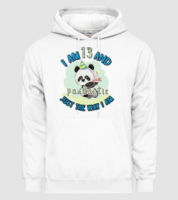 PANDASTIC 13 model alb pe tricou