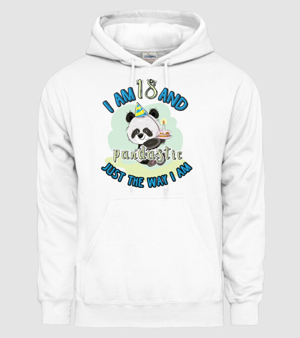 PANDASTIC 18 model alb pe tricou