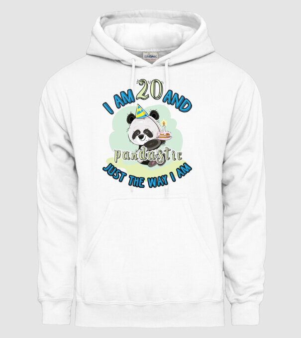 PANDASTIC 20 model alb pe tricou