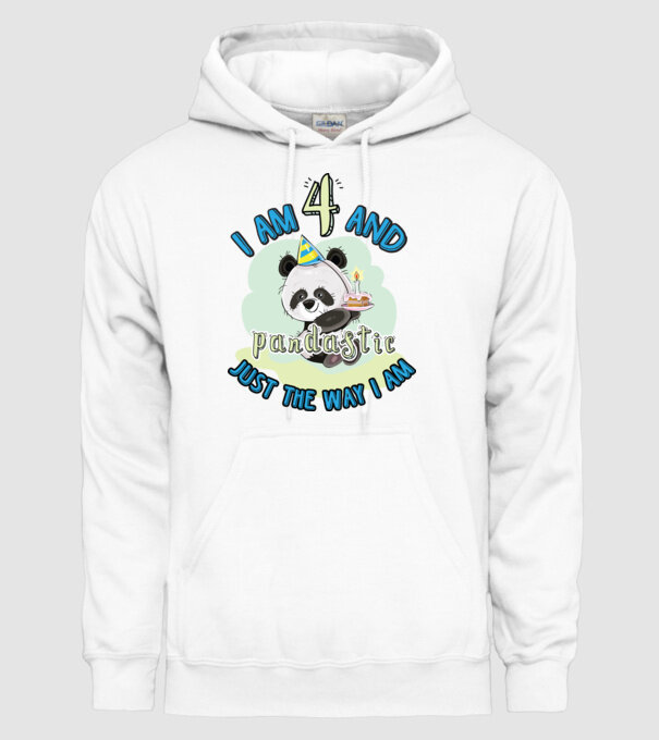PANDASTIC 4 model alb pe tricou