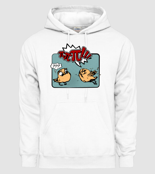 Pi Pi model alb pe tricou