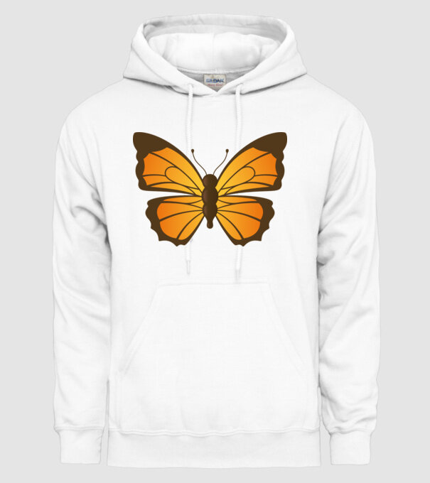 Butterfly model alb pe tricou