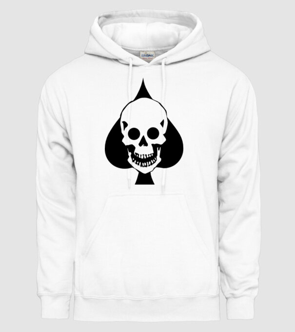 Craniu pică model alb pe tricou