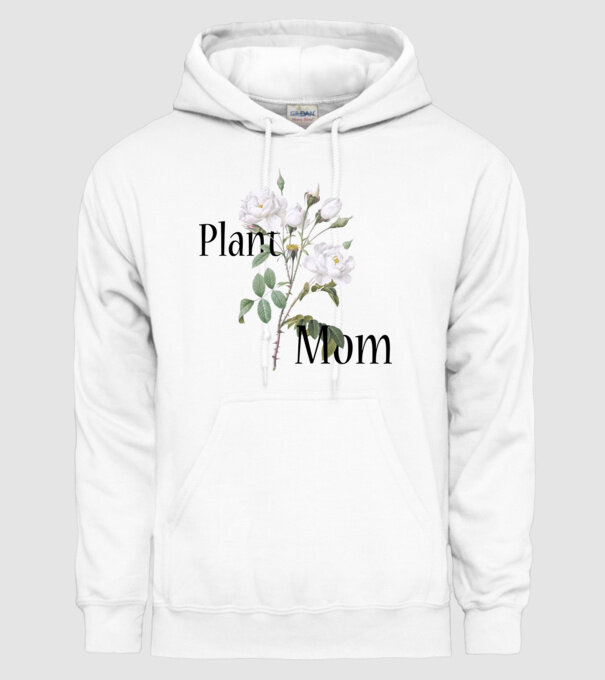 Plant mom model alb pe tricou