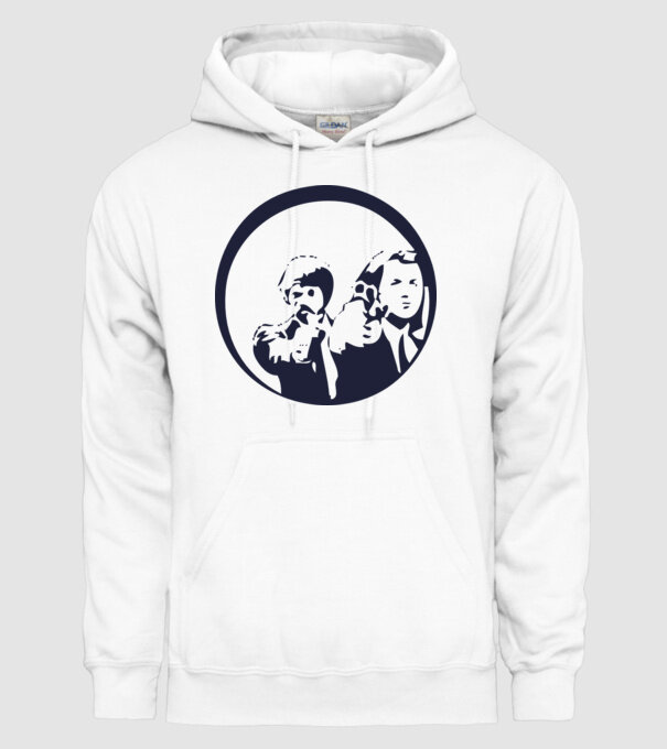 Pulp Fiction model alb pe tricou