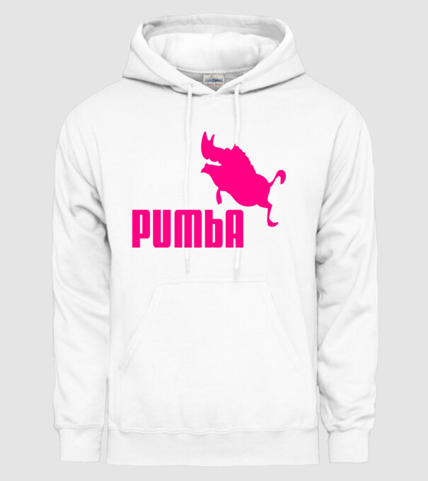 Pumba model alb pe tricou