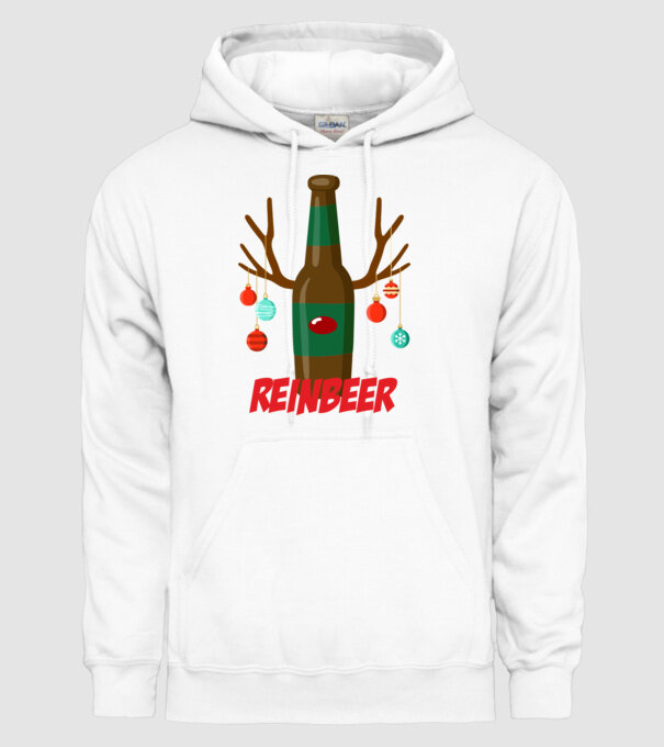 Bere REINBEER model alb pe tricou