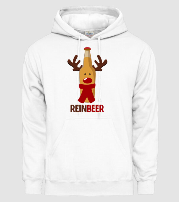 Bere REINBEER model alb pe tricou