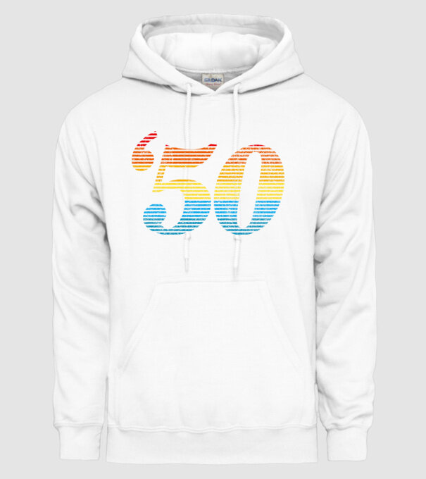 Retro Birthday 1950 model alb pe tricou