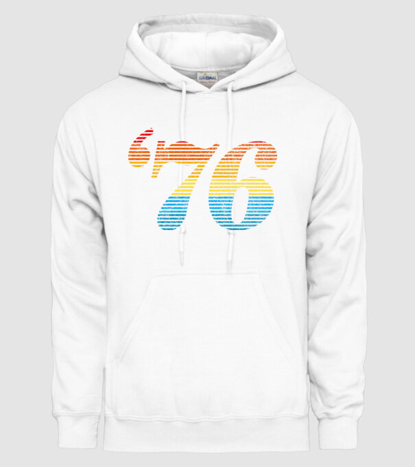 Retro Birthday 1976 model alb pe tricou