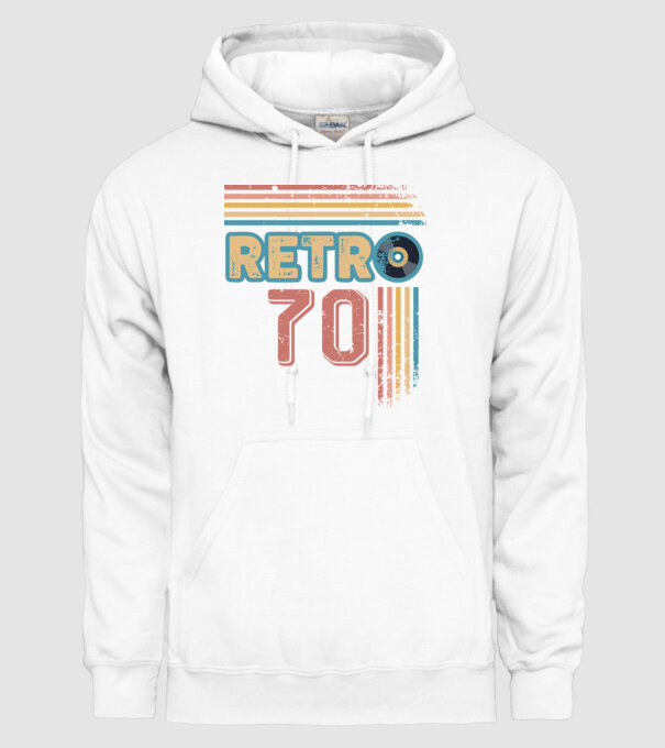 Retro 70 Birthday model alb pe tricou