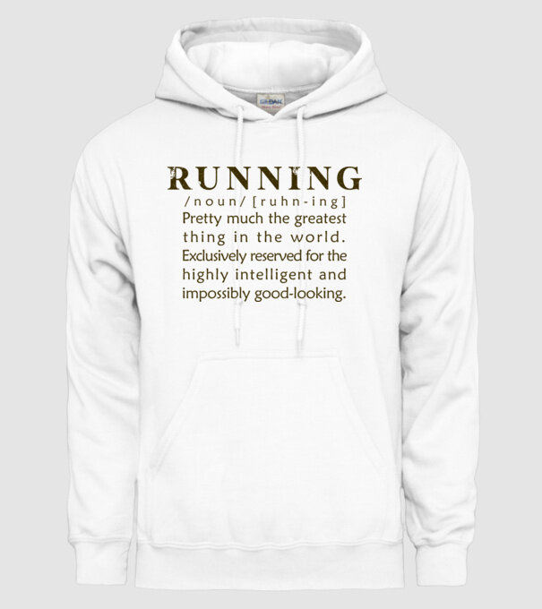 Running definition model alb pe tricou