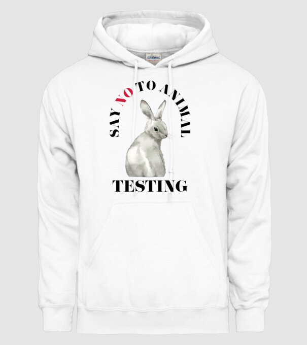 Say NO to animal testing model alb pe tricou