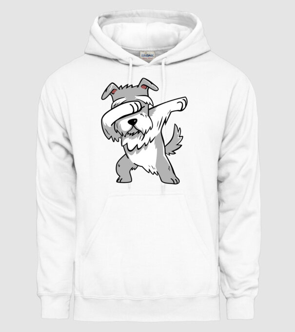 Schnauzer DAB model alb pe tricou