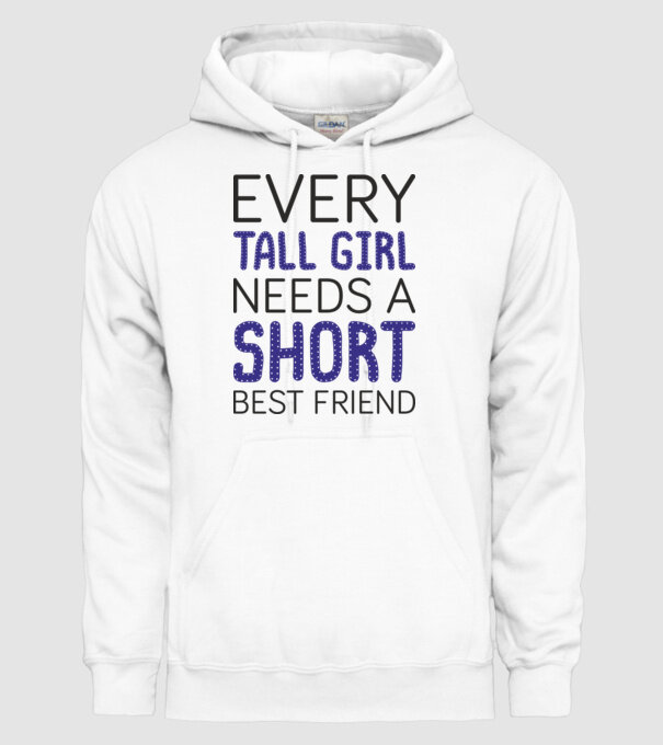 Short Freind model alb pe tricou
