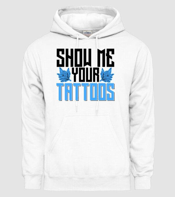 Show me your tattoos model alb pe tricou