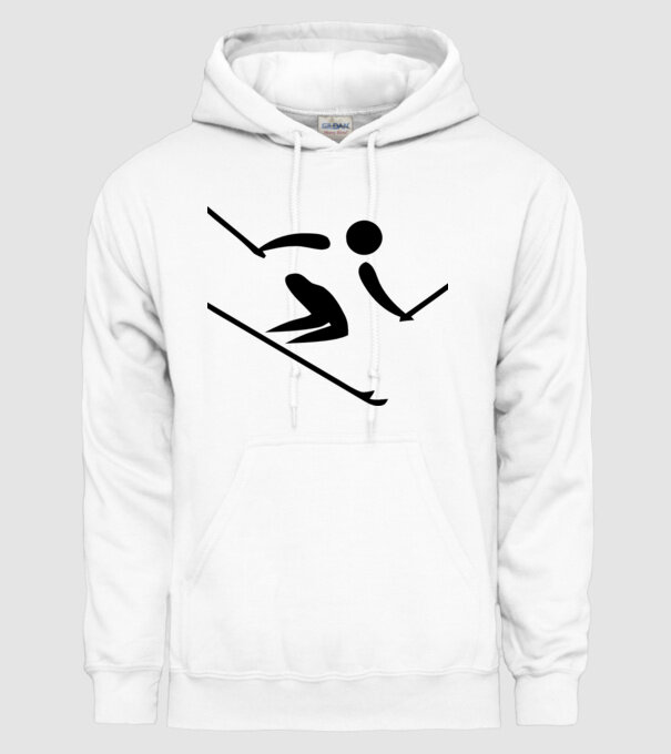 Schi model alb pe tricou