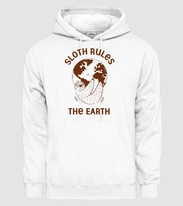 Sloth rules the world model alb pe tricou