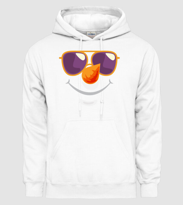 Snowman face model alb pe tricou